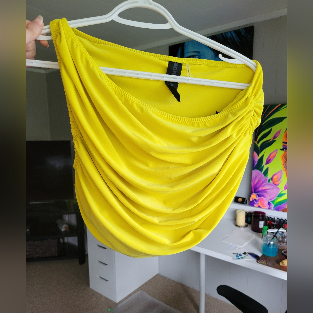Revolve X Norma Kamali - Diana Top - Yellow, Size Large